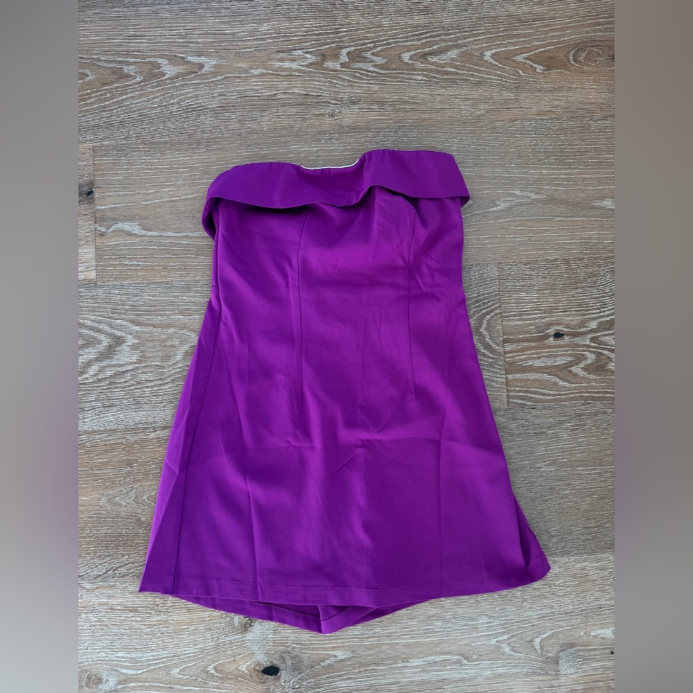 Purple/Magenta Strapless Romper
